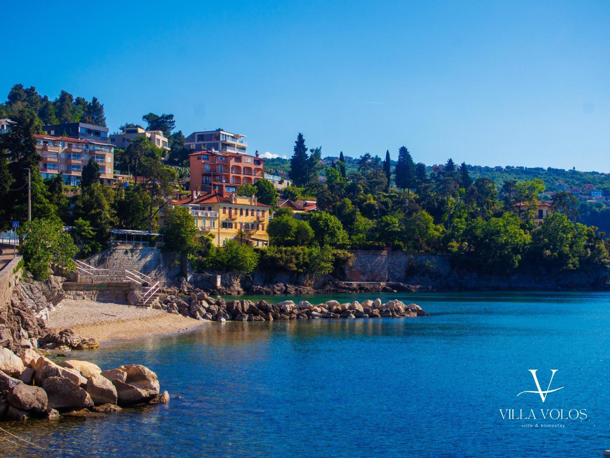 Villa Volos Apartment Karmen With Roof Terrace, Sea View, Free Private Parking Opatija Exterior photo