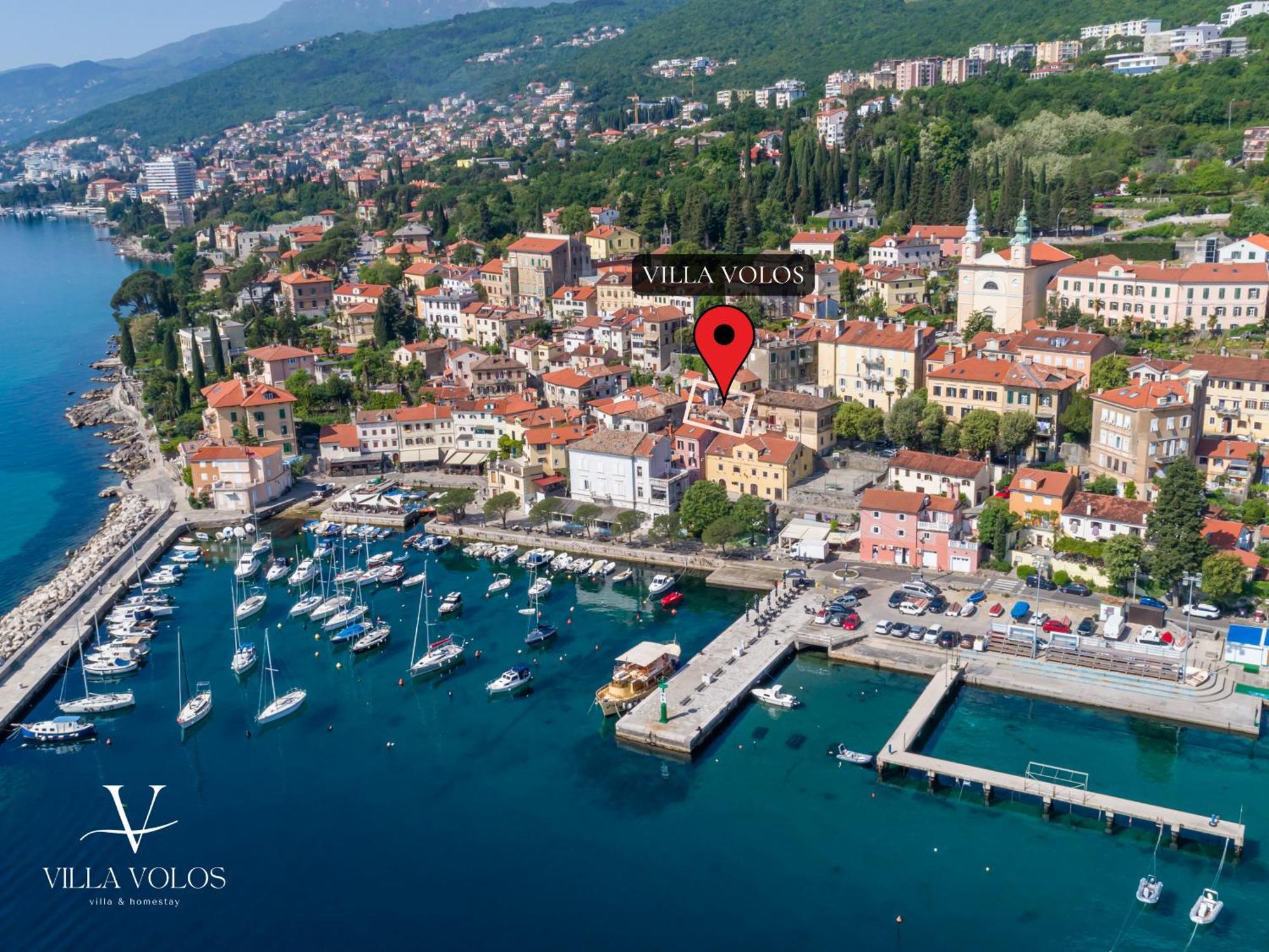 Villa Volos Apartment Karmen With Roof Terrace, Sea View, Free Private Parking Opatija Exterior photo